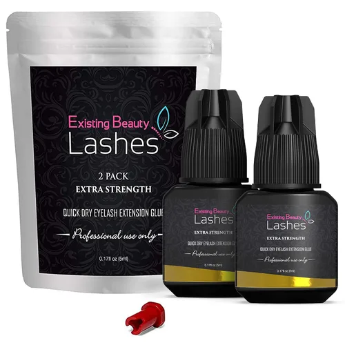 Vista 8 de Existing Beauty Lashes - Pegamento de extensión de pestañas profesional extra fuerte para extensiones de pestañas, se seca en 1-2 segundos