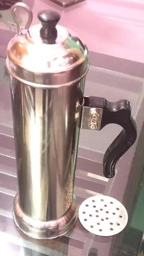 Vista 3 de Fija el vaporizador de acero inoxidable de grado alimenticio chiratta (tubular) con placa de vapor, palo de metal, perilla de tapa de baquelita