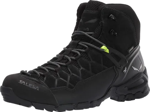 Vista 8 de Salewa Botas ALP Trainer Mid GTX para hombre, Ombre Azul Fluo Naranja, 1 Negro