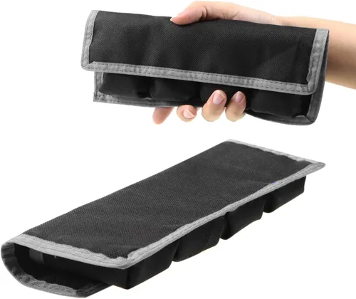 Vista 5 de Meking Bolsa de almacenamiento para batería DSLR (4 bolsillos) para batería AA/AAA y LP-E6 LP-E8 LP-E10 LP-E12, EN-EL14 EN-EL15, NP-FW50 NP-F550