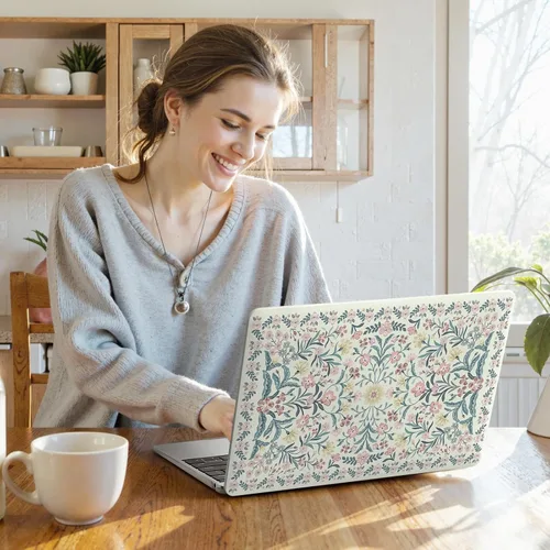 Vista 4 de iCasso para M4 MacBook Air de 13 pulgadas Funda 2025 2024-2022 M3 M2 Modelo A 3240 A3113 A2681, Funda de plástico de patrón protector resistente