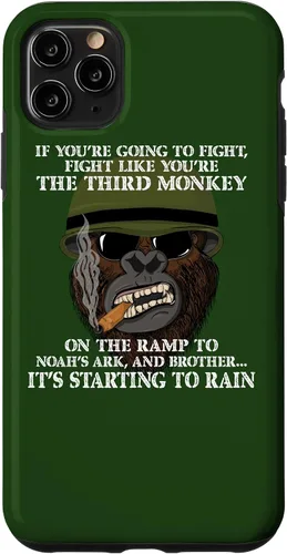 Vista 4 de iPhone 12 mini Fight Like the Third Monkey - Funda divertida de boxeo y meme MMA