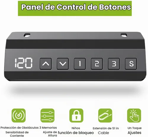 Vista 6 de farexon Marco de escritorio eléctrico de pie con bandeja de gestión de cables, ruedas y ganchos, escritorio de pie de doble motor resistente