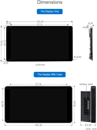 Vista 6 de waveshare Pantalla LCD táctil capacitiva 2K de 5.5 pulgadas compatible con Raspberry Pi 5/4B/3B+/Pi 3B/Zero 2w/Zero w y CM4 compatible con Windows