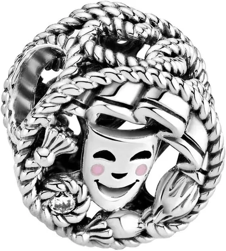 Vista 4 de Bellestory - Cuentas de teatro de comedia y tragedia para mujer, pulsera europea