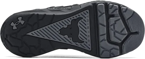 Vista 3 de Under Armour Zapato de entrenamiento Project Rock 4 para mujer, NegroGris Pitch