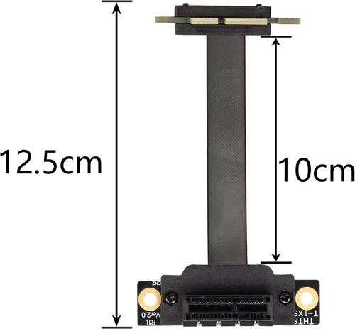 Vista 3 de SinLoon Cable de extensión PCIE 3.0, cable de extensión 36PIN 1X, tarjeta de extensión PCI Express 1X, para chasis 1U, 2U (3.9 in, negro)