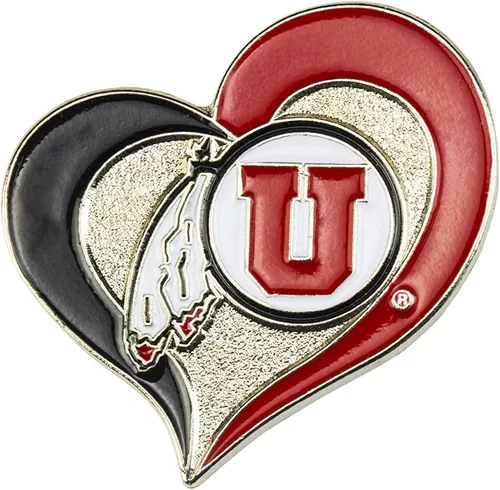 Vista 33 de aminco NCAA - Pin de corazón de remolino unisex