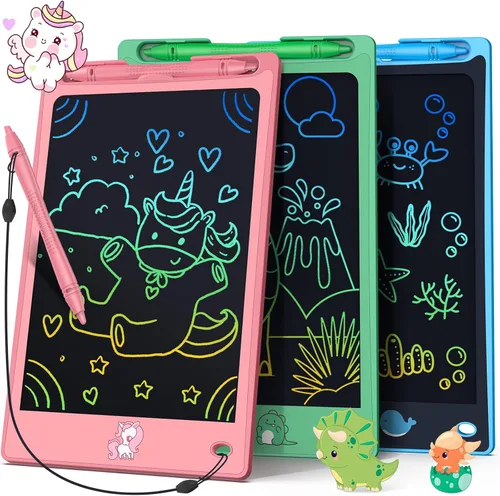 Vista 8 de FLUESTON Juguetes Tableta LCD de Escritura para Niños Pequeños, Juguetes para Niños y Niñas de 3, 4, 5, 6, 7, 8 Años, 8.8 Pulgadas, 1 Unidad en 1