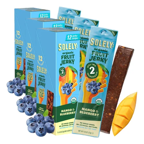 Vista 22 de Solely - Charqui de frutas orgánicas Un ingrediente Vegano Sin OGM Sin gluten Sin agregado de azúcar