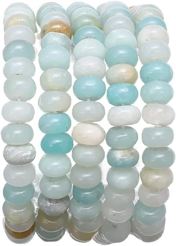 Vista 27 de BEADIA Cuentas de piedra natural africana de turquesa faceted rondelle 3x4mm semipreciosas sueltas para hacer joyas 38cm