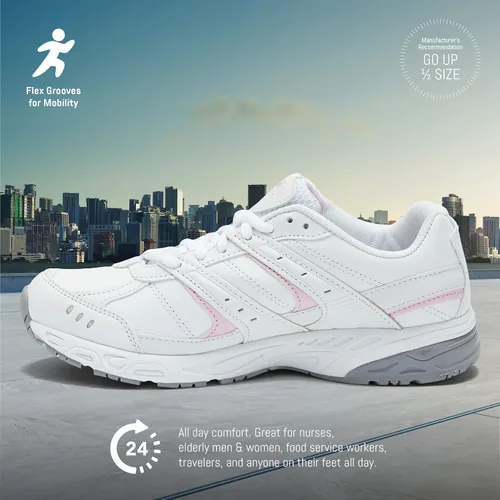 Vista 4 de Avia Verge Womens Sneakers - Tennis, Court, Cross Training, or Pickleball Shoes for Women, Classic Black or Walking White Sneakers with Arch