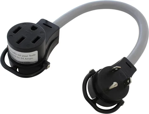 Vista 12 de AC WORKS Adaptador de carga de vehículos eléctricos para uso Tesla (L5-30 30A 1250V bloqueo a Tesla)