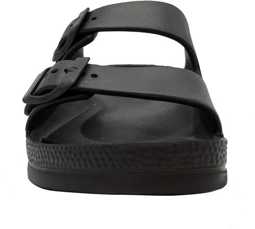 Vista 3 de FUNKYMONKEY Sandalias planas de EVA ajustables con doble hebilla para hombre