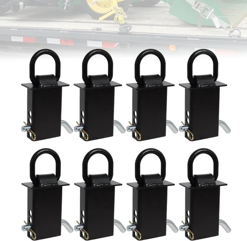 Vista 8 de Bolsa de estaca para remolque con anillo en D de 16200 libras de alta resistencia ajustable y removible, bolsa de estaca con anillo en D