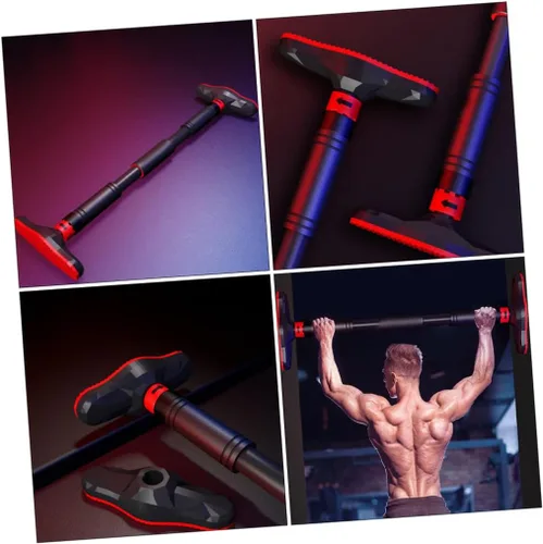 Vista 4 de Luxshiny Barra de dominadas para puerta, gimnasio en casa, entrenamiento de fuerza, equipo de fitness sin necesidad de perforación, capacidad