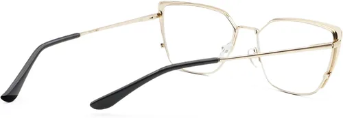 Vista 5 de Oversized Metal Frame Reading Glasses for Women,Fashion Cat Eye Ladies Readers