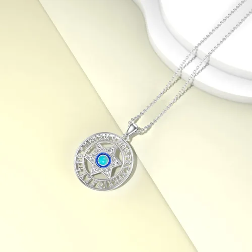 Vista 4 de MeetMuse Star of David Necklace for Men Women 925 Sterling Silver Celtic KnotRune Pendant Protection Jewelry for Birthday Christmas