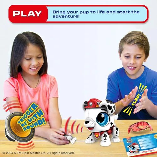 Vista 5 de Build-a-Bot: Paw Patrol - Marshall Construye tus propios personajes interactivos de Paw Patrol Sistema Easy Click 'n' Create Kit de robot STEM