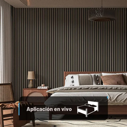 Vista 2 de Art3d Paquete de 2 paneles acústicos de madera de 48 x 24 pulgadas para pared, paneles de listones de madera insonorizados para pared y techo Nogal
