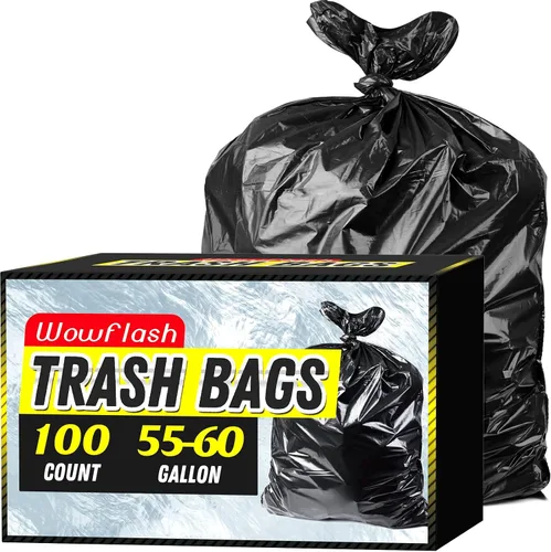 Vista 8 de Wowflash 100 bolsas de basura de 17 micrones extra resistentes de 4 galones