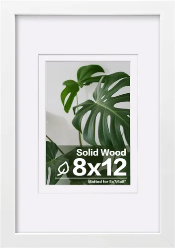 Vista 254 de Egofine - Portarretratos de 4 x 6 pulgadas, de madera maciza con plexiglás, para fotos de 3.5 x 5 con paspartú o de 4 x 6 sin paspartú, para colocar