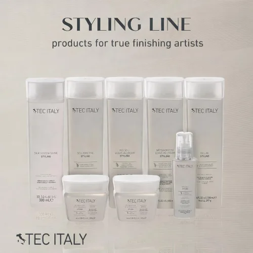 Vista 6 de Tec Italy Gellini Gel de peinado de alta sujeción para todo tipo de cabello, control fuerte de larga duración, añade brillo, fórmula sin alcohol