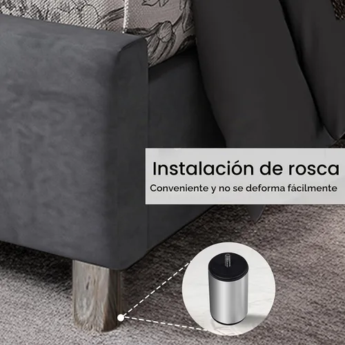 Vista 6 de PaPaJet Marco de cama de terciopelo Queen con cabecera de ala de 49.2 Gris