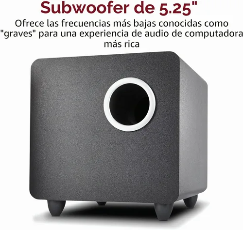 Vista 4 de Cyber Acoustics CA-3610 Sistema de altavoces multimedia 2.1 con subwoofer, altavoces de computadora perfectos para PC o Mac, ideal para música