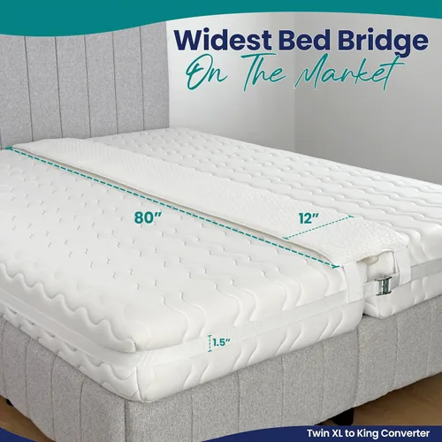 Vista 4 de Puente de cama, relleno de huecos dividido King para cama