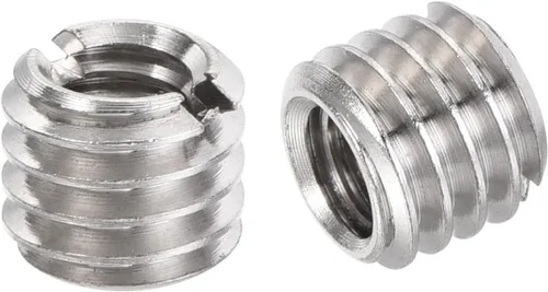 Vista 3 de uxcell Adaptador de tornillo de conversión macho de 1/4" hembra a 3/8" de altura de 0.31 pulgadas para trípode de cámara de acero de aleación