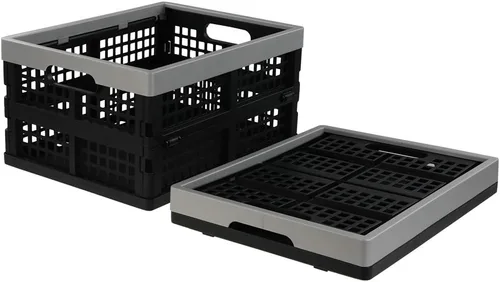 Vista 9 de Jekiyo Cajas plegables de almacenamiento de 16 litros, contenedor plegable de plástico, juego de 3