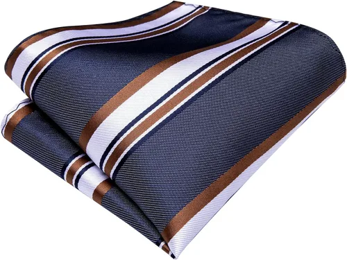Vista 113 de Dubulle Corbata tejida de cachemira para hombre y gemelos de pañuelo para hombre, conjunto de gemelos para boda formal y negocios