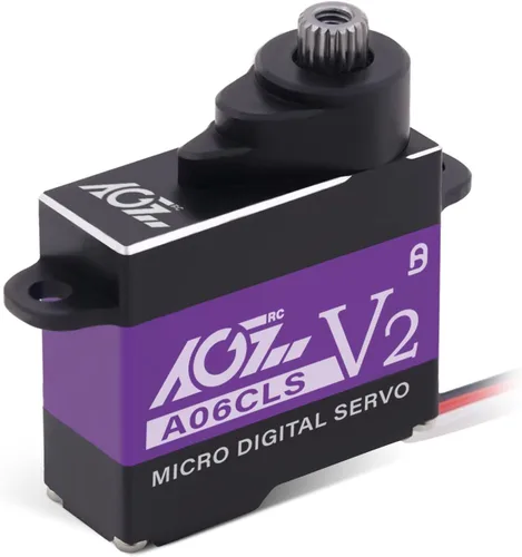 Vista 10 de AGFRC 6.6 lbs HV RC Micro Servo para coches Mini-Z (A06CLS V2 Negro) 6g Ultra-Light, 0.052s High Speed, Programmable, Digital Coreless Motor, Full