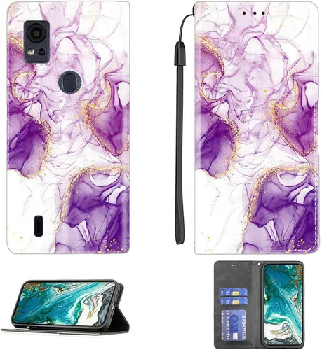 Vista 138 de Aroepurt Funda para UMIDIGI G1 Plus compatible con UMIDIGI G1 Plus Funda para teléfono Funda de piel sintética con función atril magnética CPT15