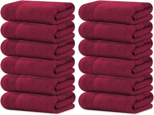 Vista 50 de GOLD TEXTILES Juego de 24 toallas de baño negras de alta absorción, multiusos, secado rápido, para piscina, gimnasio, hotel, spa