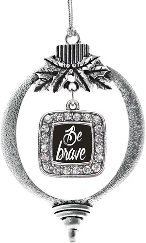 Vista 131 de Inspired Silver - Bon Voyage Cruise Ship Charm Ornamento – Adornos navideños cuadrados de plata con joyas de circonita cúbica