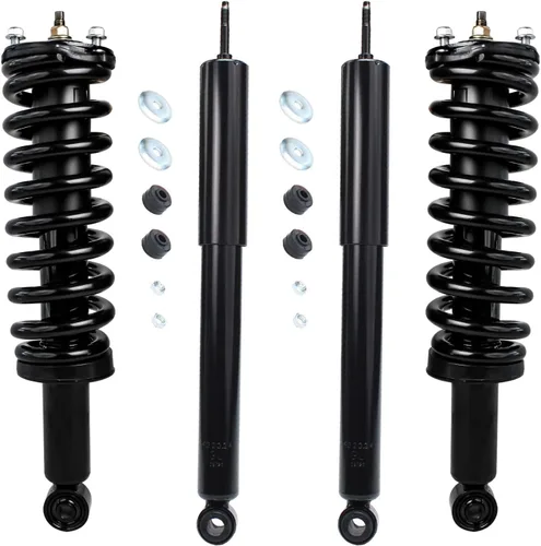 Vista 20 de Detroit Axle - Puntales y Amortiguadores para Chevy Traverse Buick Enclave GMC Acadia Saturn Outlook 2007-2012, 2 puntales delanteros con resorte