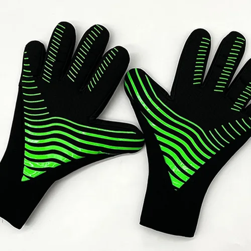 Vista 7 de Portero de fútbol con guantes de portero antideslizantes para adultos, hombres/mujeres, guantes de fútbol sin muñeca con agarre fuerte, palmas