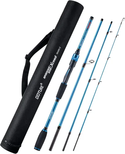 Vista 20 de Goture Cañas de Pescar de Viaje, Caña de Pescar de 4 Piezas con Estuche/Bolsa, Caña de Casting/Spinning, Caña Baitcasting Ultraligera de 7 Pies