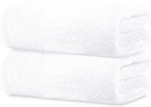 Vista 18 de Tens Towels - Paquete de 2 sábanas de baño extra grandes de 35 x 70 pulgadas, 100% algodón, más grandes y más ligeras, secan más rápido, súper
