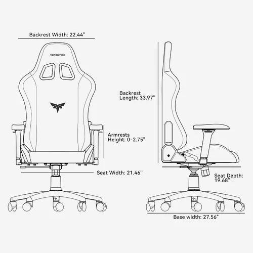 Vista 3 de Silla para juegos con reposabrazos ajustables 4D, reclinable de 170° y capacidad de 320 libras, silla ergonómica de computadora de respaldo alto