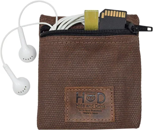Vista 15 de Hide & Drink, Bolsa de condón de lona encerada resistente al agua, bolsa de bolsillo con tecnología Change Valuables, regalo clásico para socios