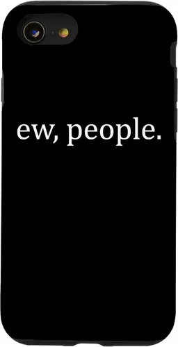 Vista 18 de Ew People - Funda de regalo para iPhone 17 con frases introvertidas y frases de memes