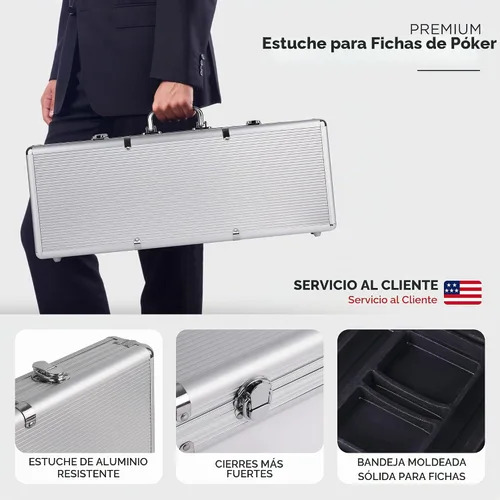Vista 7 de Juego de fichas de poker de 500 unidades Big Slick, 11.5 g