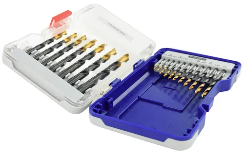 Vista 4 de TIVOLY - Coffret Forets Métaux Haute Performance - Pour Perçage Métaux, Cuivre, Aluminio, Fuente, INOX - 18 Forets HSS Ø1/12.5" à 3/8