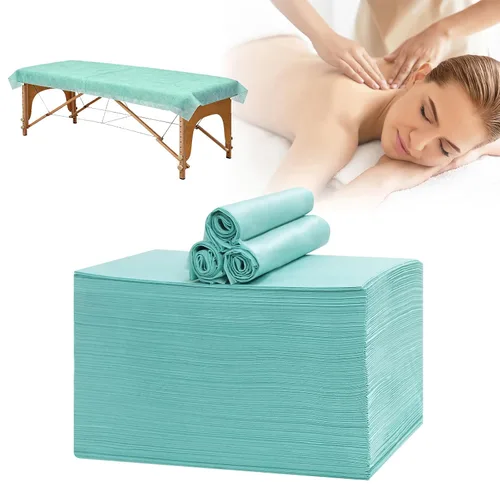 Vista 18 de 200 sábanas desechables, 31 x 71 pulgadas, impermeables, para mesa de masaje, tela no tejida, cubierta de cama para terapia de masaje, tatuajes