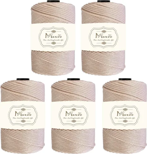 Vista 77 de Cordón de macramé de poliéster de alta calidad de 0.118 in × 218 yardas, 0.118 in, 100% polipropileno, ideal para ganchillo, ganchos de pared