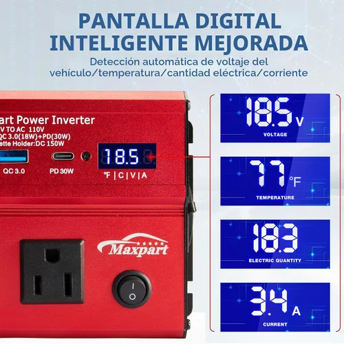Vista 3 de Inversor de corriente para camión/caravana, 12 V, CC
