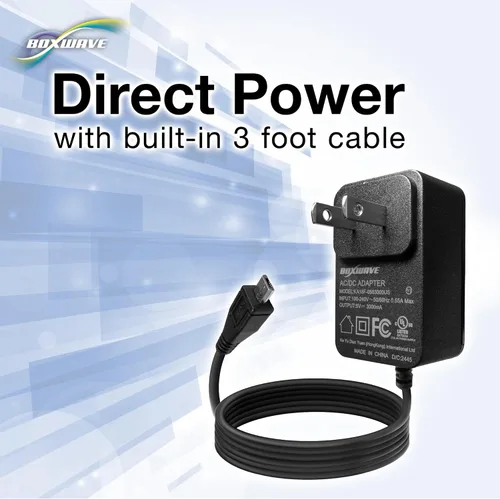 Vista 2 de BoxWave Cargador compatible con Kindle Fire HD 7 (3ª generación 2013), cargador de pared directo (15 W), carga rápida tu dispositivo con cable